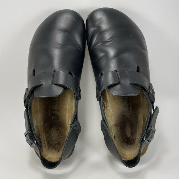 Birkenstock Tokio Super Grip Clog Mens Size 43 US 10-10.5 Narrow Black Leather - Picture 5 of 11